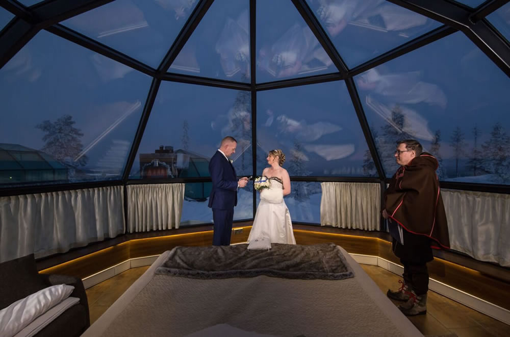 Glass Igloo Wedding Sun & Snow Weddings